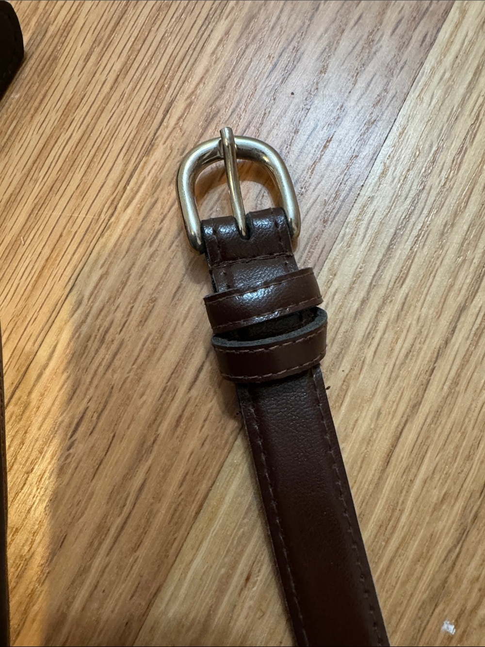 ✅ VINTAGE Cute Thin Belt Size 10 Ladies Made in Dominican Republic -Brown